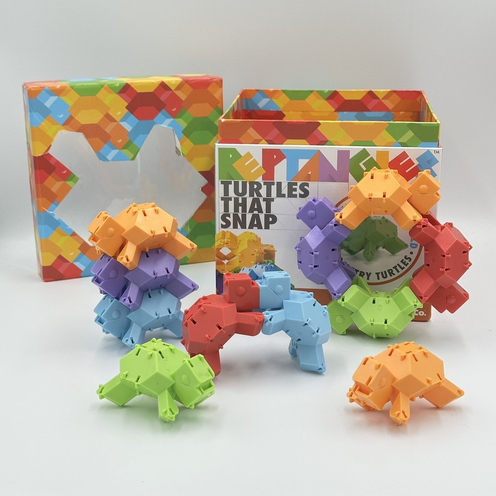 Reptangles Turtles That Snap Fat Brain Toy Co Building 20 Pieces Activity Book